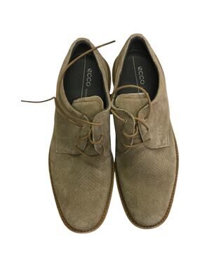 Ecco Jeremy Navajo Brown Leather Perforated Lace Up Casual Derby Shoes Mens 8